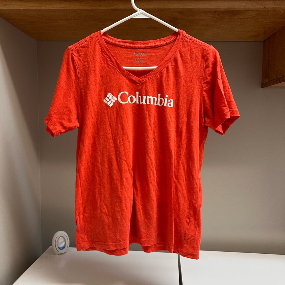 Columbia Red V-Neck T-Shirt